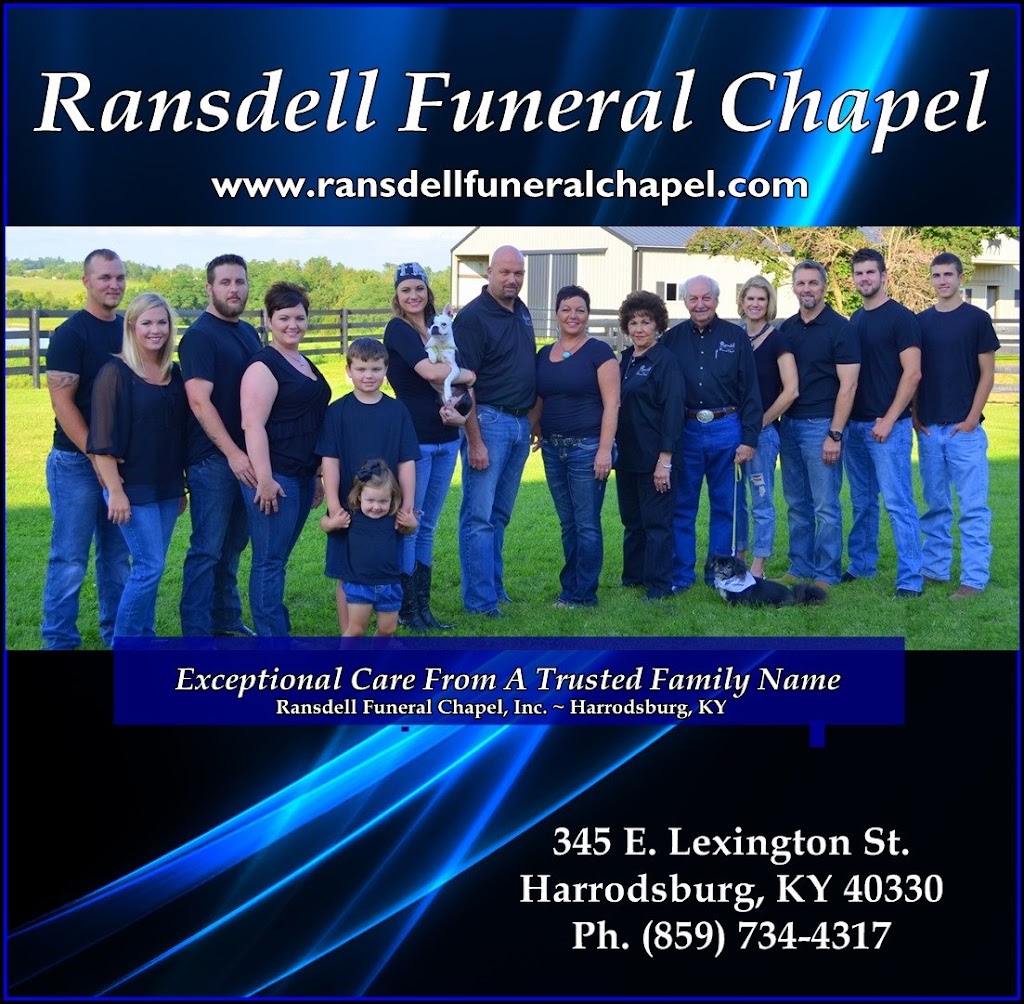 Ransdell Funeral Chapel | 345 E Lexington St, Harrodsburg, KY 40330, USA | Phone: (859) 734-4317