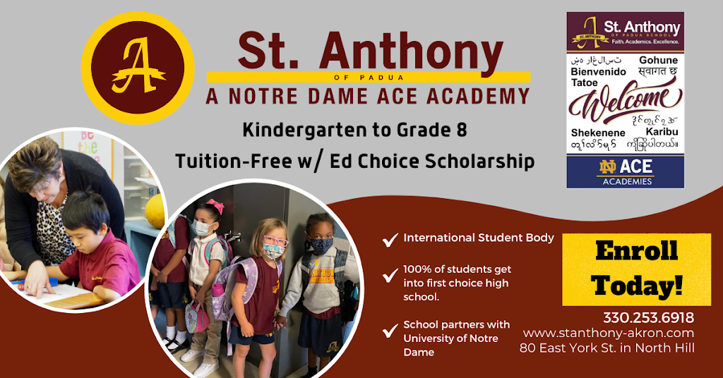 St Anthonys School-Akron | 80 E York St, Akron, OH 44310, USA | Phone: (330) 253-6918