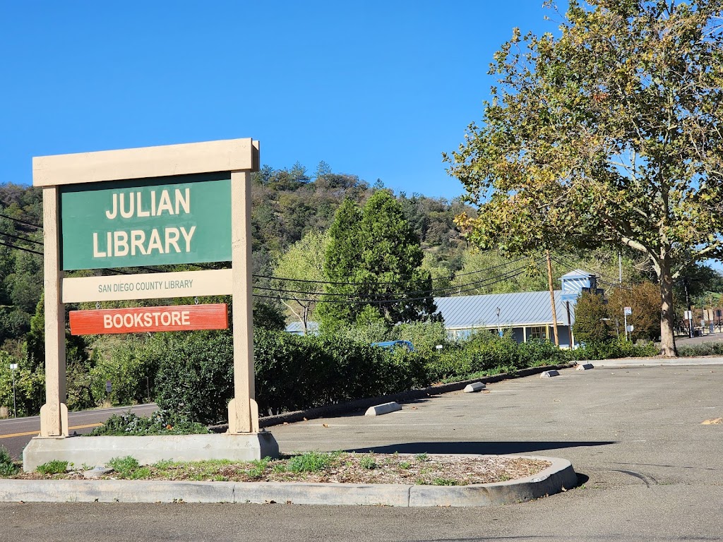San Diego County Library – Julian Branch | 1850 CA-78, Julian, CA 92036 | Phone: (760) 765-0370