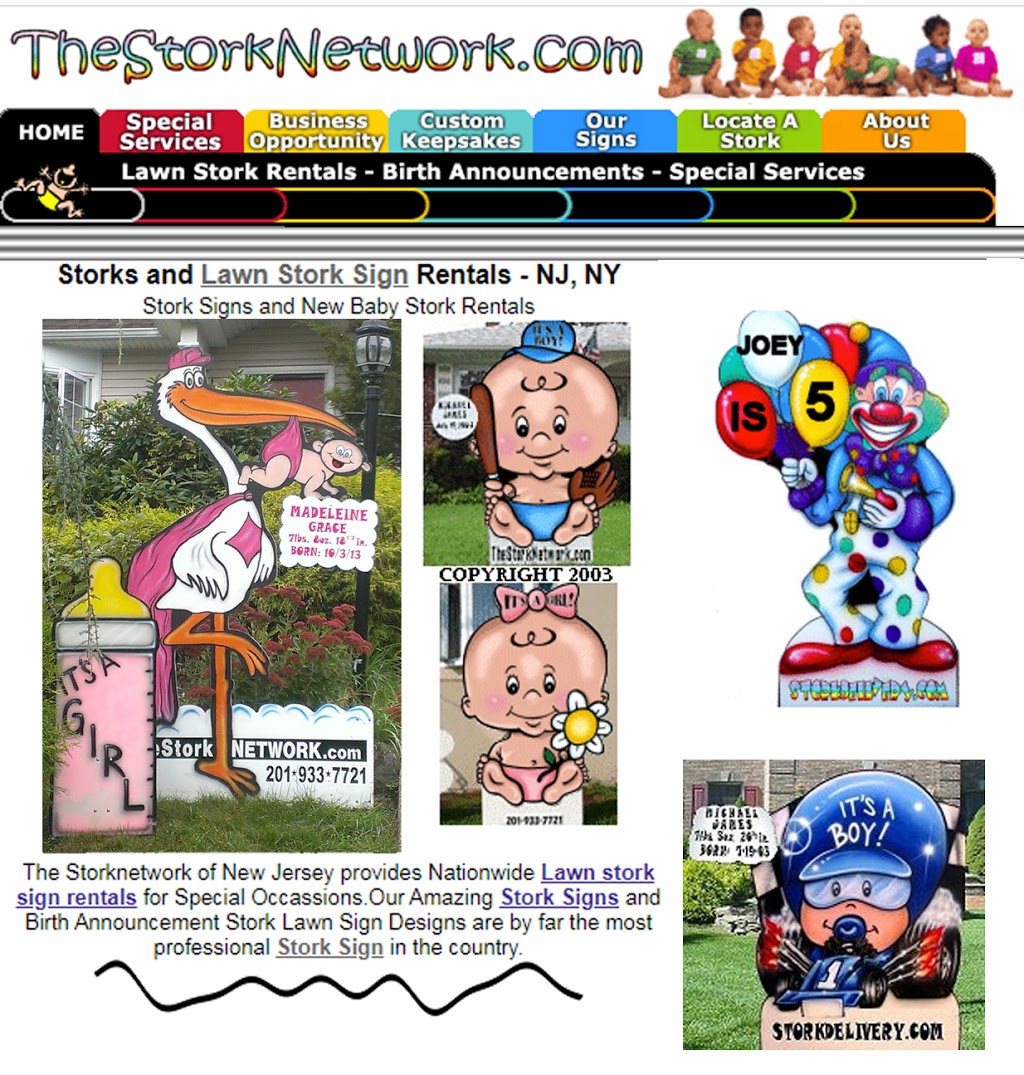 The Stork Network Sign Rentals - Birth Announcement Yard Signs | 893 Westwood Ave., River Vale, NJ 07675, USA | Phone: (201) 933-7721