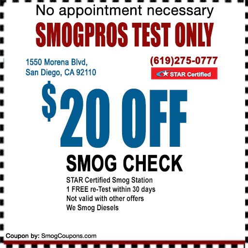 Smog Check Pros | 1550 Morena Blvd, San Diego, CA 92110, USA | Phone: (619) 275-0777