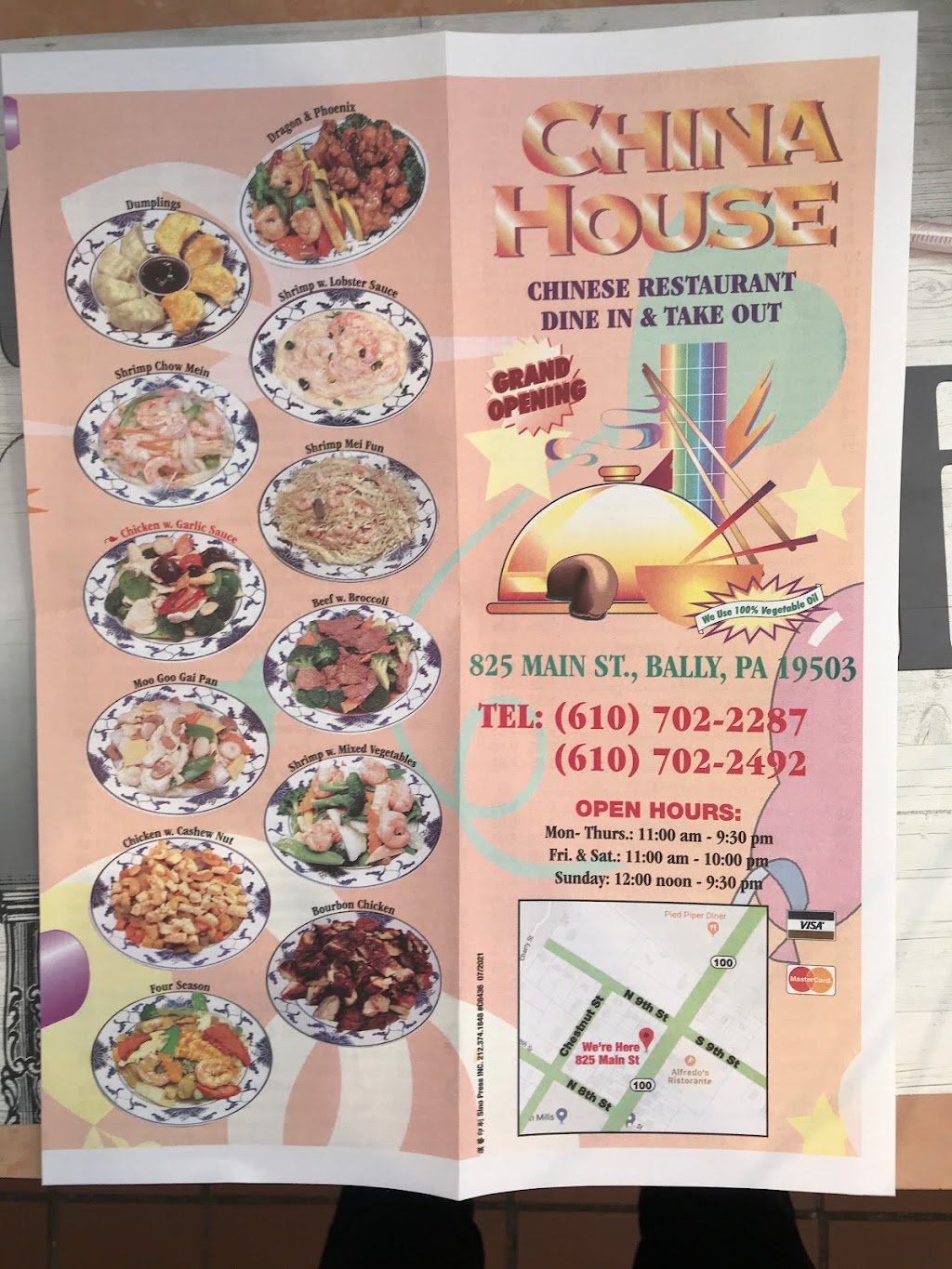 China House | 825 Main St, Bally, PA 19503, USA | Phone: (610) 702-2287