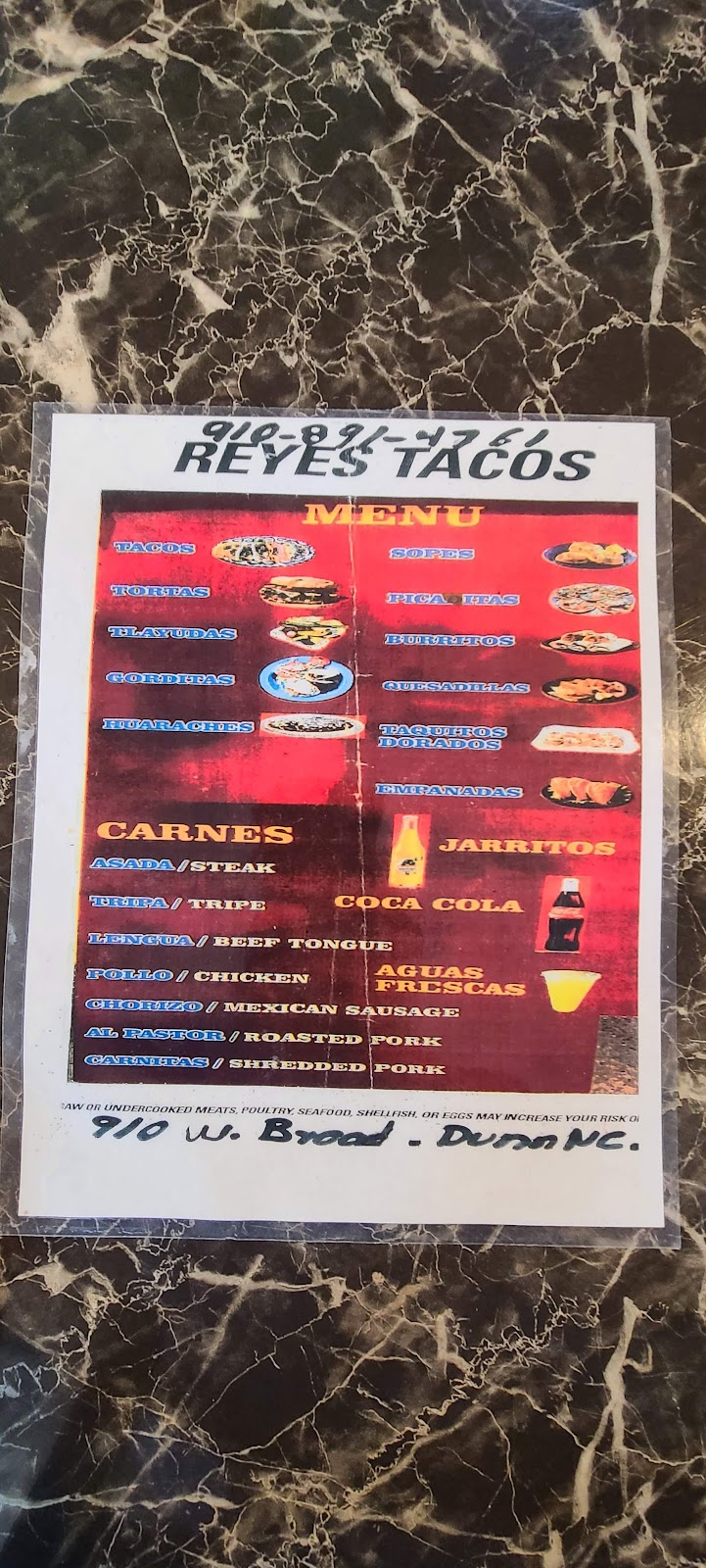 Reyes Tacos LLC | 910 W Broad St, Dunn, NC 28334, USA | Phone: (910) 891-4761