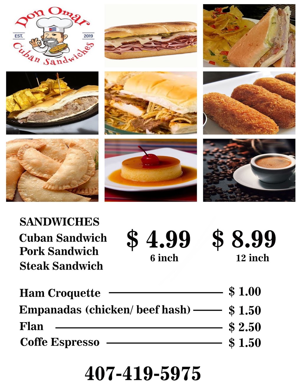 Don Omar Cuban Sandwich’s Food Truck | 1810 Rock Springs Rd, Apopka, FL 32712, USA | Phone: (407) 419-5975