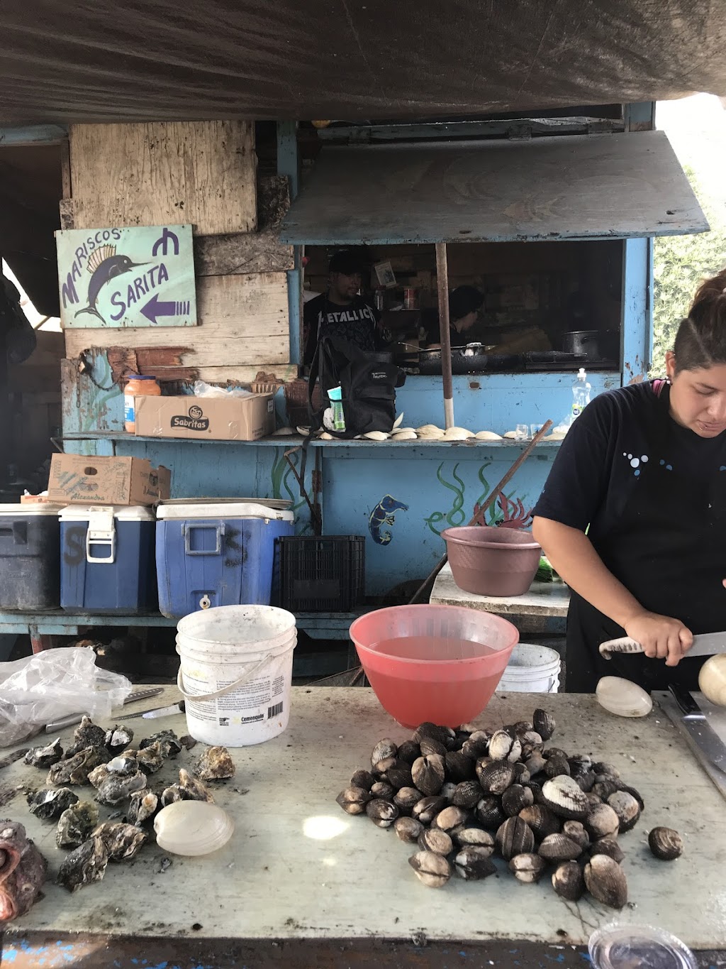 Mariscos Sarita | C. Olas Altas 5, Popotla, 22710 Rosarito, B.C., Mexico | Phone: 646 427 5430