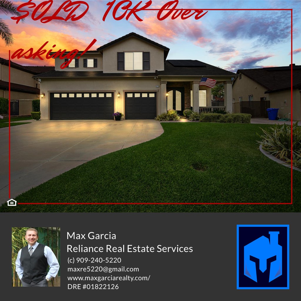 Max Garcia, Realtor, RELIANCE REAL ESTATE SERVICES | 7965 Vineyard Ave, Rancho Cucamonga, CA 91730, USA | Phone: (909) 240-5220