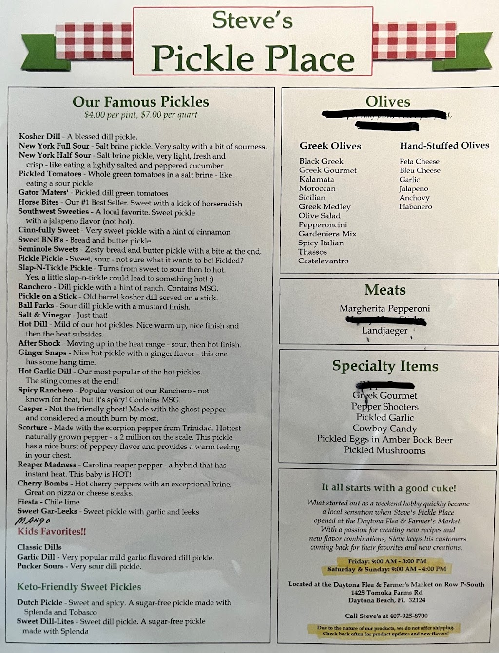 The Pickle Place | 1425 Tomoka Farms Rd, Daytona Beach, FL 32124, USA | Phone: (407) 925-8700