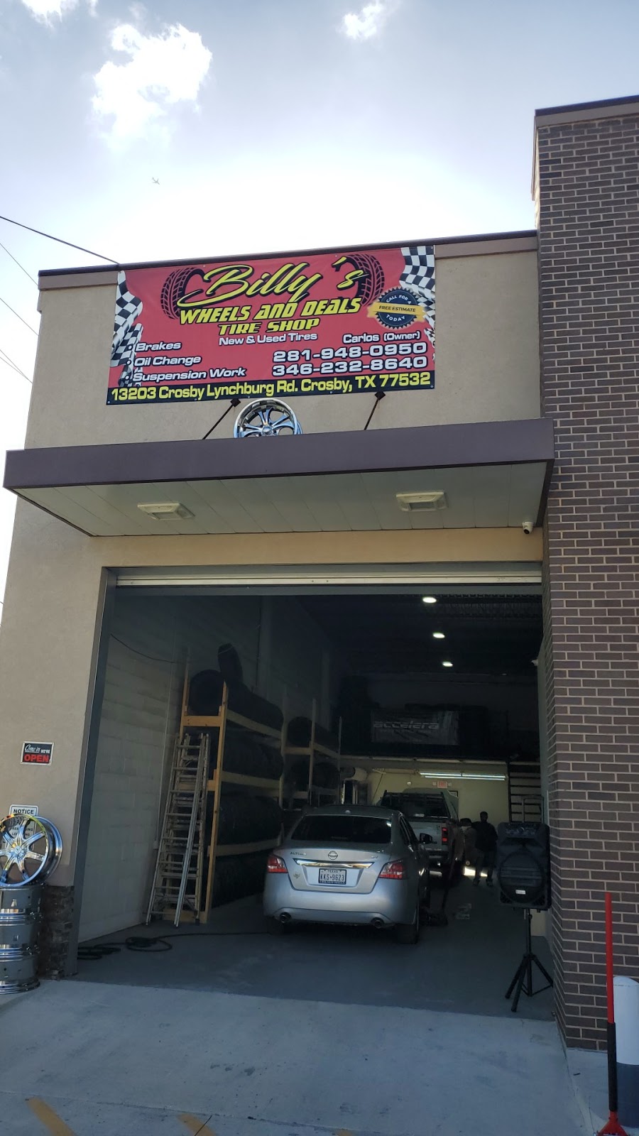 Billys Wheels & Deals Tire Shop | 13203 Crosby Lynchburg Rd, Crosby, TX 77532, USA | Phone: (281) 948-0950