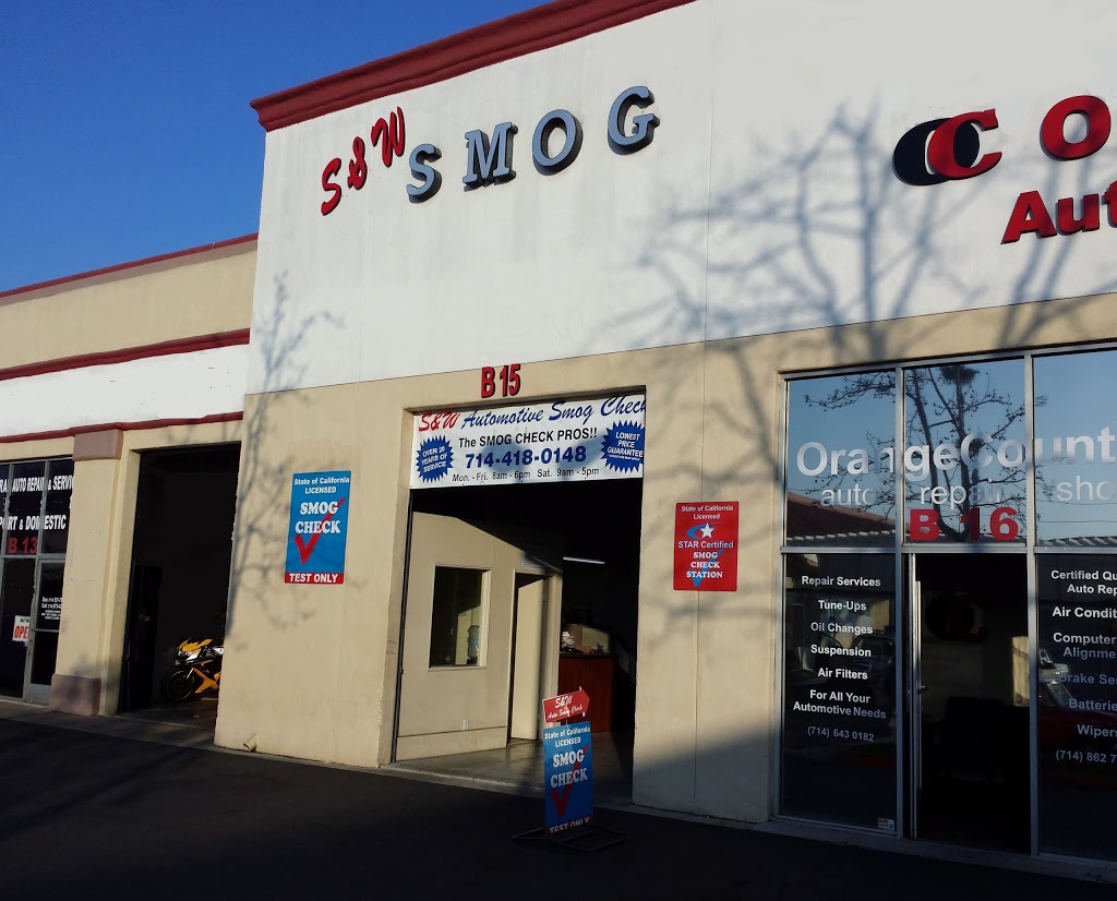 S & W Auto Smog Check | 16650 Harbor Blvd B15, Fountain Valley, CA 92708, USA | Phone: (714) 418-0128