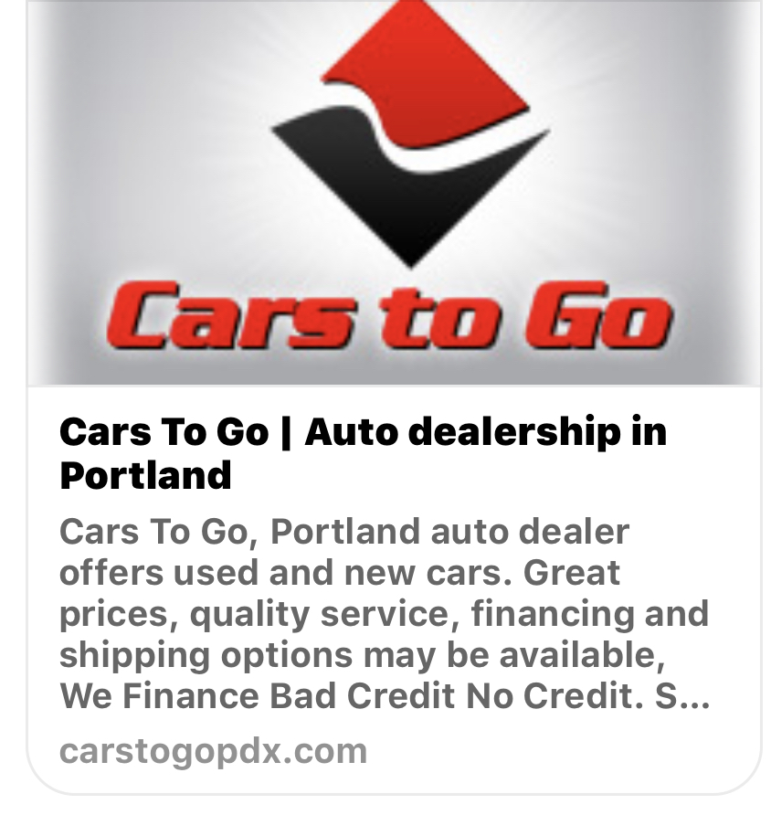 Cars To Go | 20 NE 82nd Ave, Portland, OR 97220, USA | Phone: (503) 254-6303