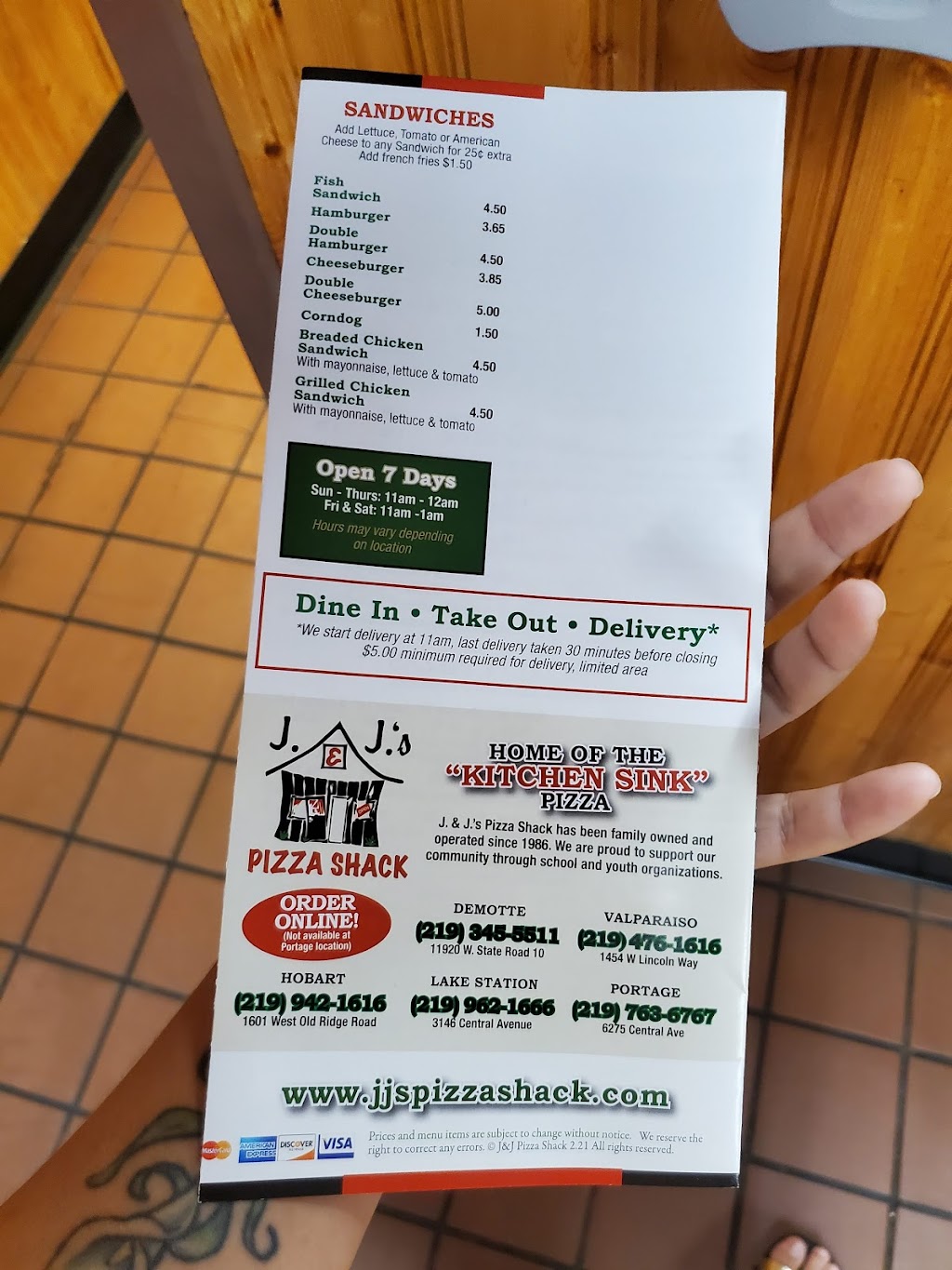 J & Js Pizza Shack | 3146 Central Ave, Lake Station, IN 46405, USA | Phone: (219) 962-1666