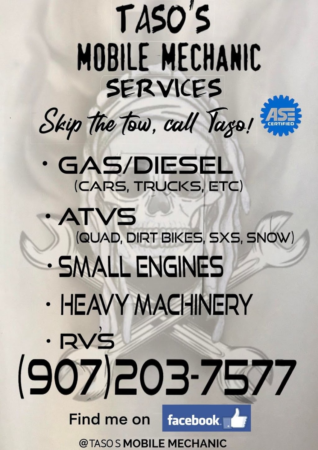 Tasos Mobile Mechanic Services | 2739 Backhaus St, Houston, AK 99623, USA | Phone: (907) 203-7577