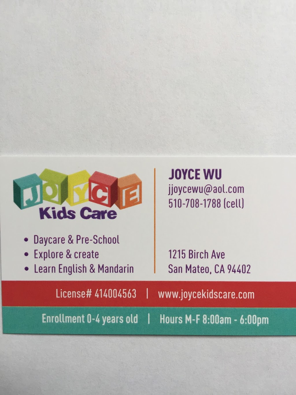 Joyce Kids Care | 1215 Birch Ave, San Mateo, CA 94402, USA | Phone: (510) 708-1788