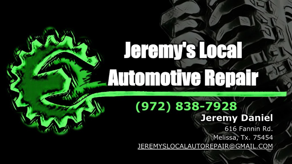 Jeremys Local Auto Repair | 616 Fannin Rd, Melissa, TX 75454, USA | Phone: (972) 838-7928