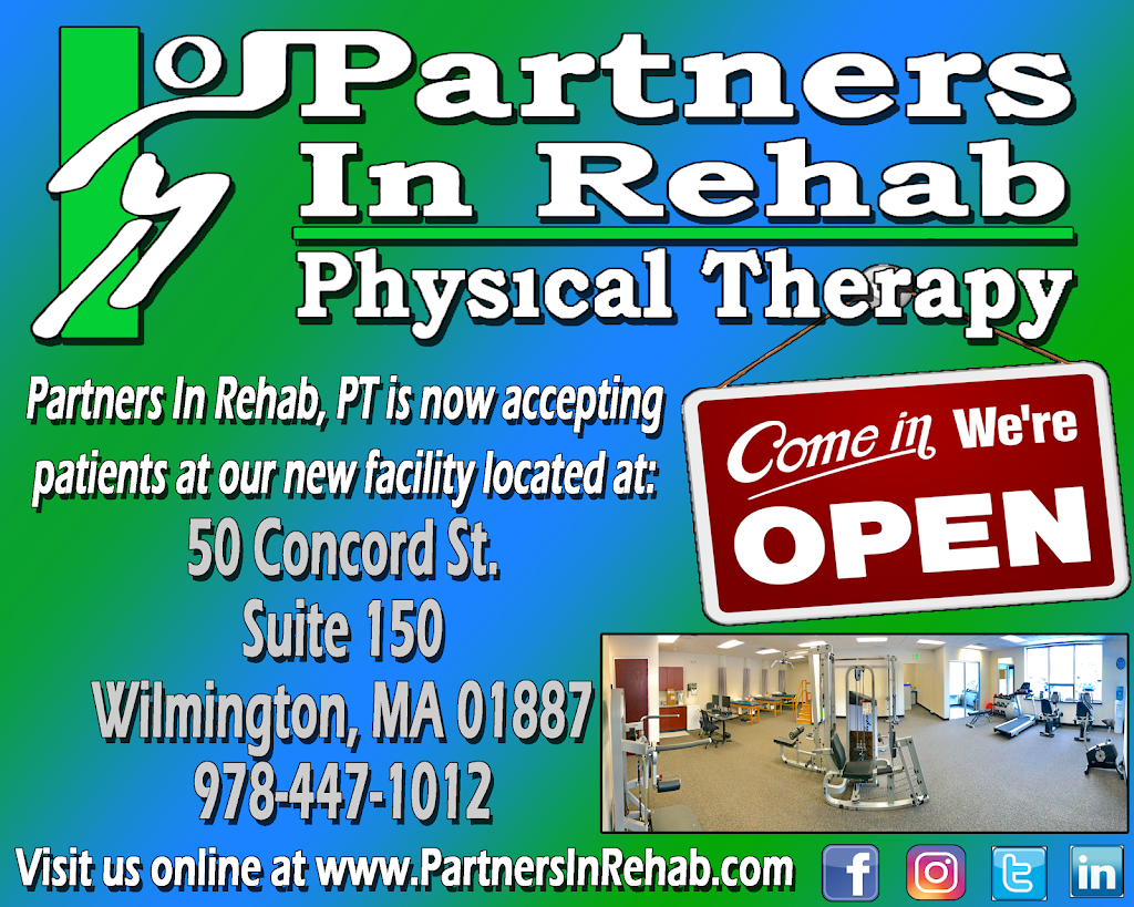 Partners In Rehab, PT | 50 Concord St Suite 150, Wilmington, MA 01887, USA | Phone: (978) 447-1012