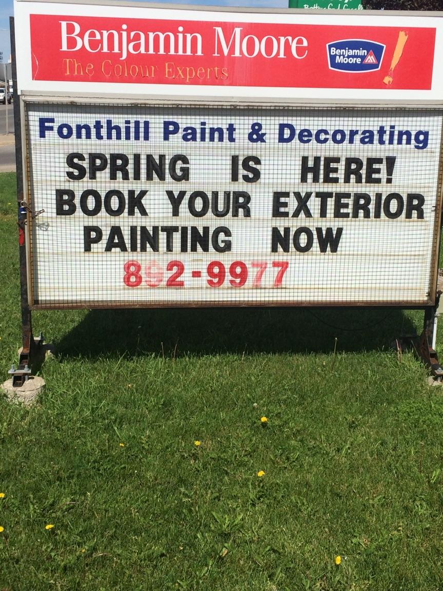 Fonthill Paint & Decorating | 96 Hwy 20 E, Fonthill, ON L0S 1E0, Canada | Phone: (905) 892-9977