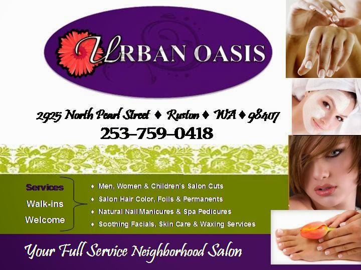 Urban Oasis Salon | 4925 N Pearl St, Ruston, WA 98407, USA | Phone: (253) 759-0418