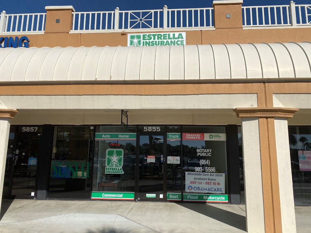 Estrella Insurance #297 | 5855 N University Dr Unit # 49, Tamarac, FL 33321, USA | Phone: (954) 903-5566