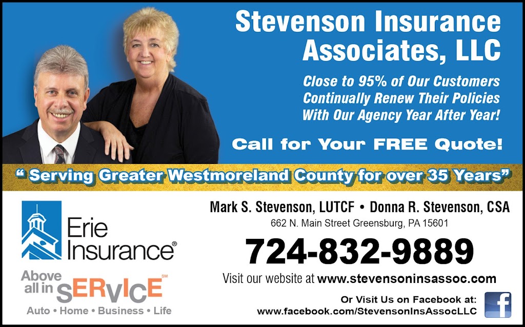 Stevenson Insurance Associates LLC | 662 N Main St, Greensburg, PA 15601 | Phone: (724) 832-9889