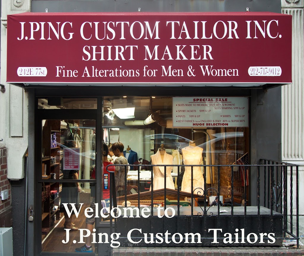 J.Ping Custom Tailors and Shirtmakers | 242 E 77th St, New York, NY 10075, USA | Phone: (212) 717-9412
