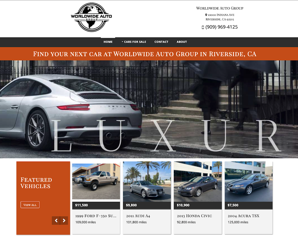 Worldwide Auto Group | 10000 Indiana Ave, Riverside, CA 92503, USA | Phone: (909) 969-4125