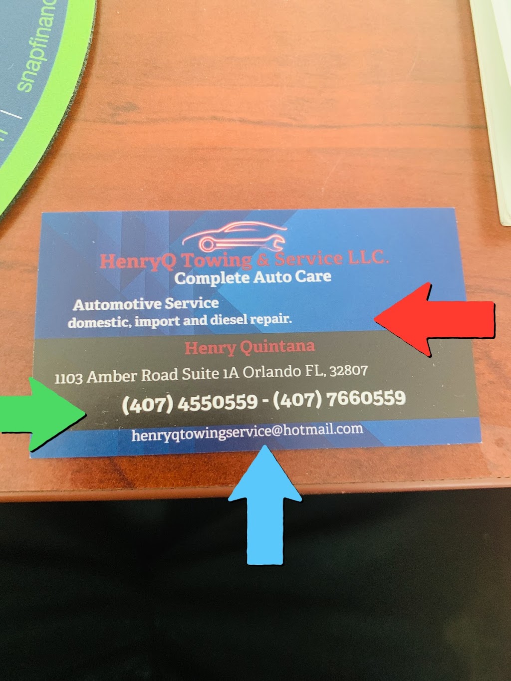 Henryq towing & service llc | 1103 Amber Rd #1a, Orlando, FL 32807, USA | Phone: (407) 455-0559