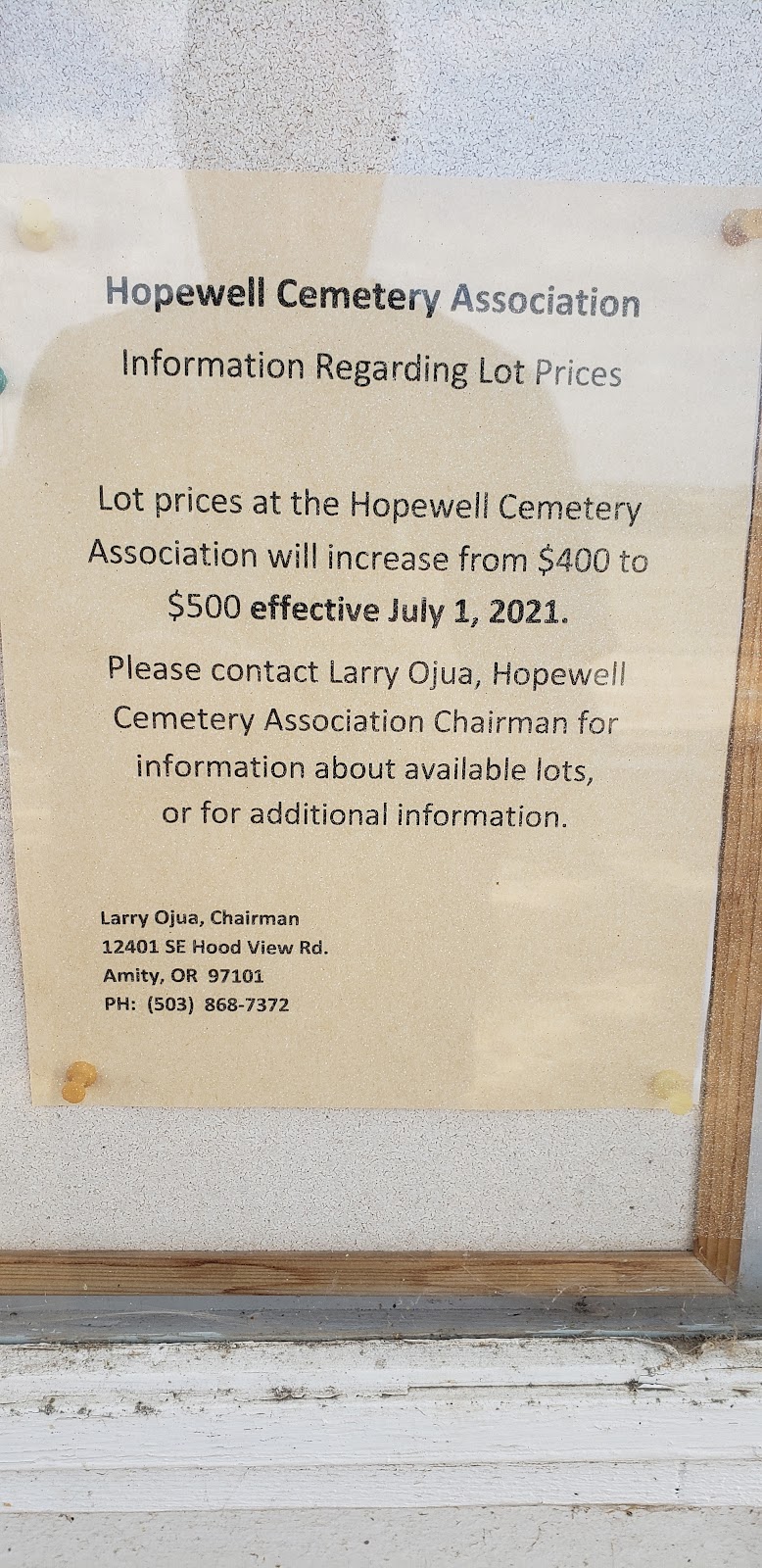 Hopewell Cemetery Association | 21600 SE Church Rd, Dayton, OR 97114, USA | Phone: (503) 868-7372