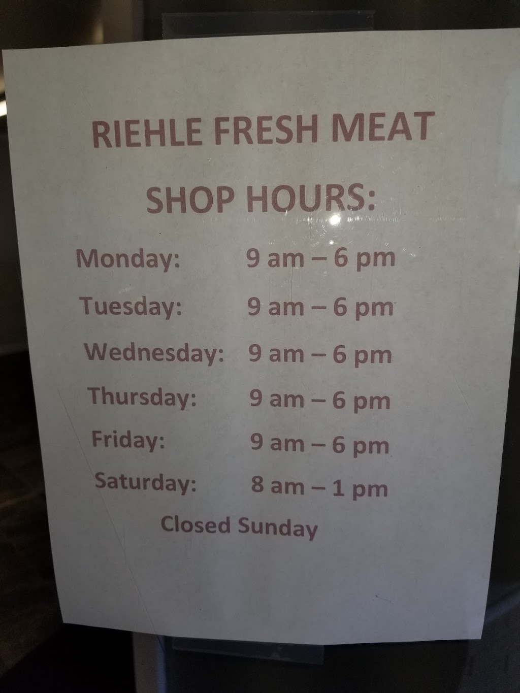 Riehle Fresh Meat & Deli | 629 S Buckeye St, Osgood, IN 47037, USA | Phone: (812) 609-4211