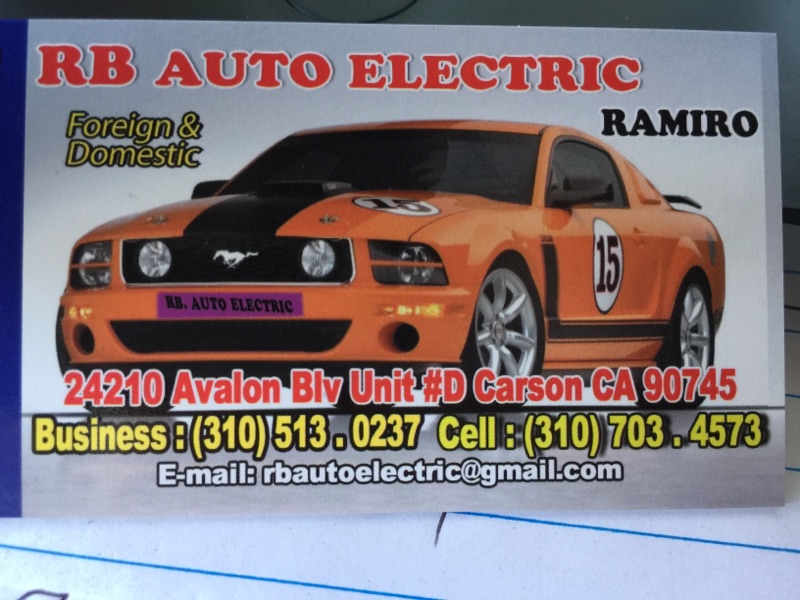 RB Auto Electric | 24210 Avalon Blvd, Carson, CA 90745, USA | Phone: (310) 513-0237