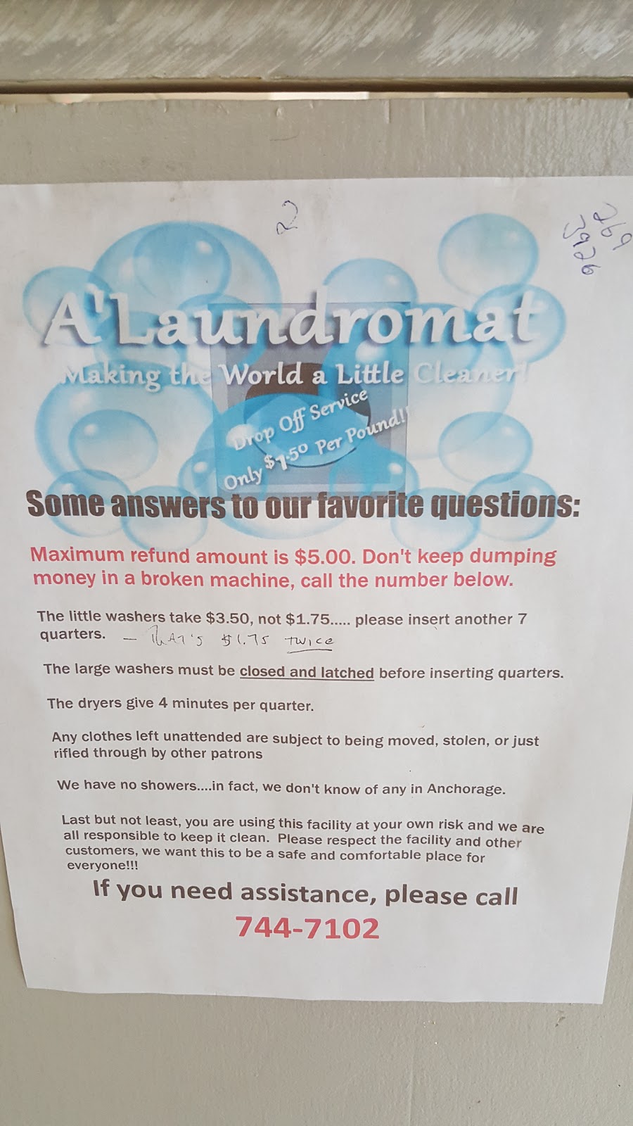 A Laundromat | 180 Muldoon Rd, Anchorage, AK 99504, USA | Phone: (907) 744-7102