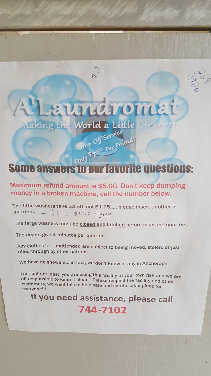 A Laundromat | 180 Muldoon Rd, Anchorage, AK 99504 | Phone: (907) 744-7102