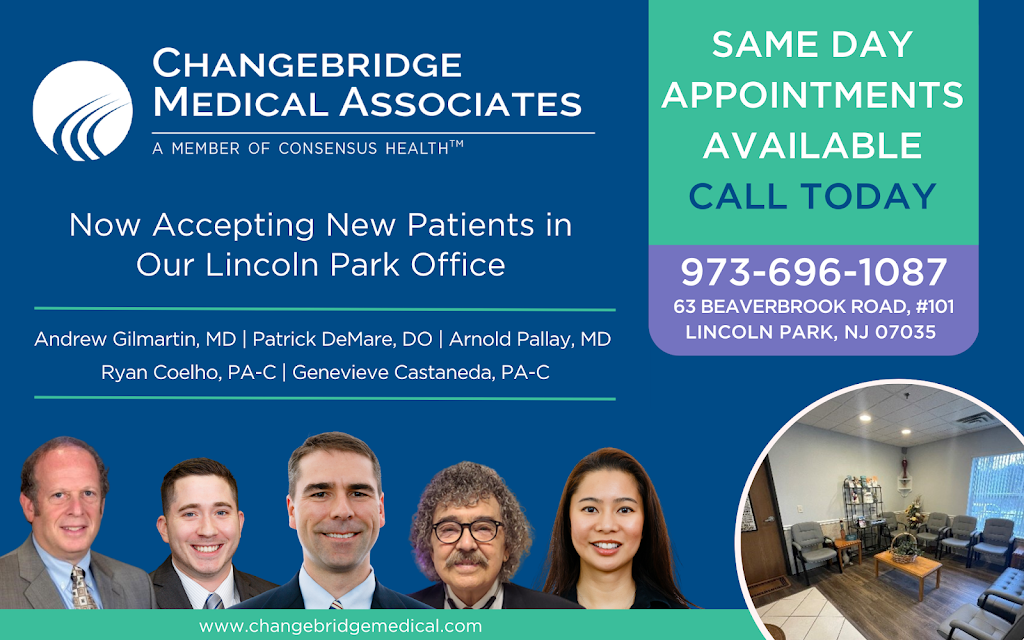 Changebridge Medical Associates, Lincoln Park (Drs. Gilmartin & DeMare) | 63 Beaverbrook Rd # 101, Lincoln Park, NJ 07035, USA | Phone: (973) 696-1087