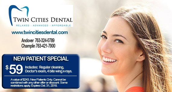 Twin Cities Dental | 12027 Business Park Blvd N, Champlin, MN 55316, USA | Phone: (763) 421-7900