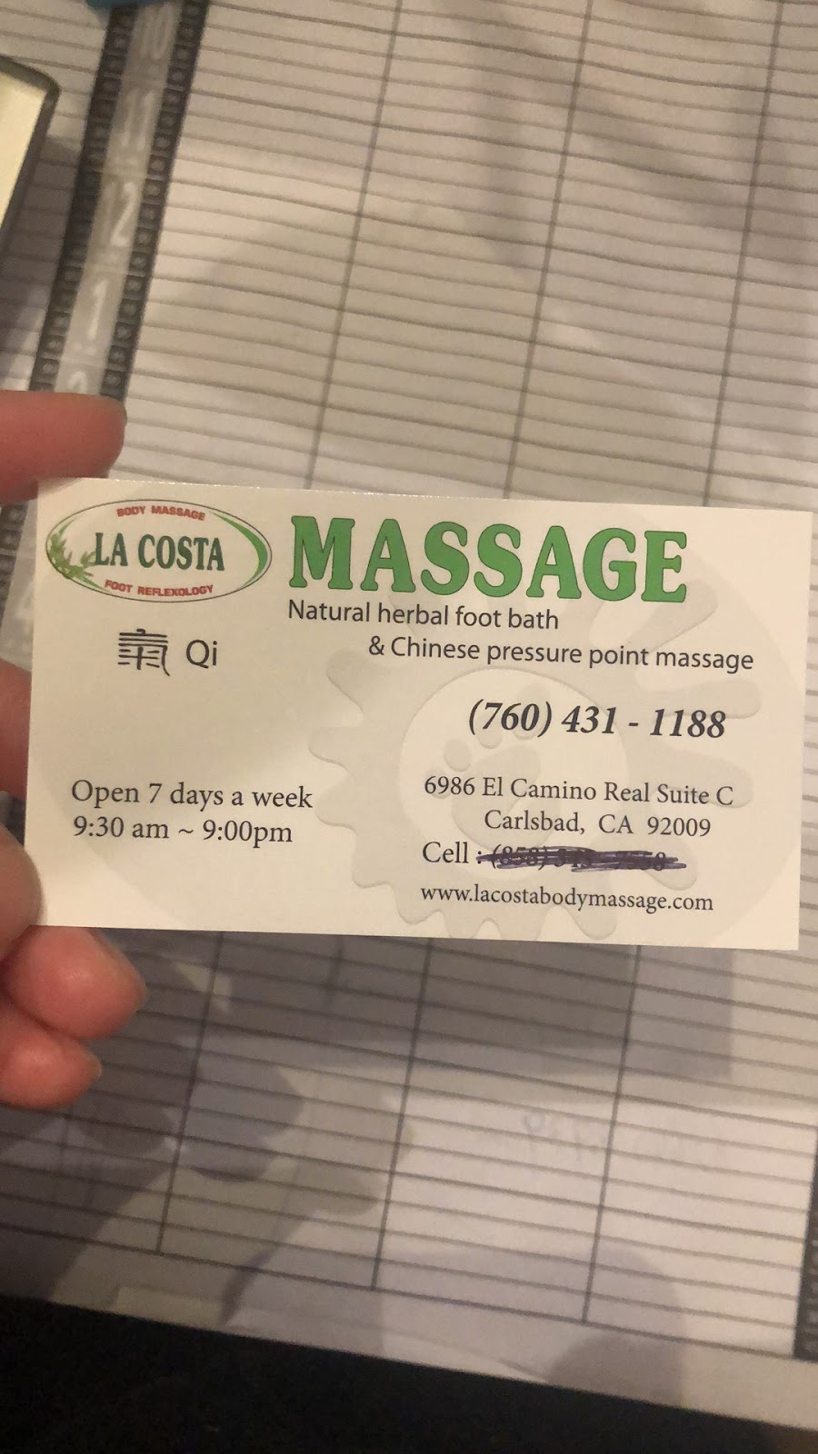 LA Costa Massage | 6986 El Camino Real #C, Carlsbad, CA 92009, USA | Phone: (760) 431-1188