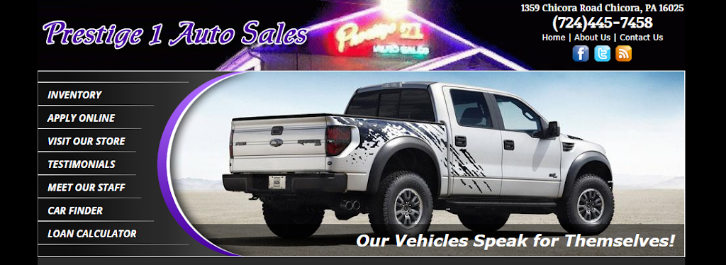 Prestige 1 Auto Sales | 1359 Chicora Rd, Chicora, PA 16025, USA | Phone: (724) 445-7458