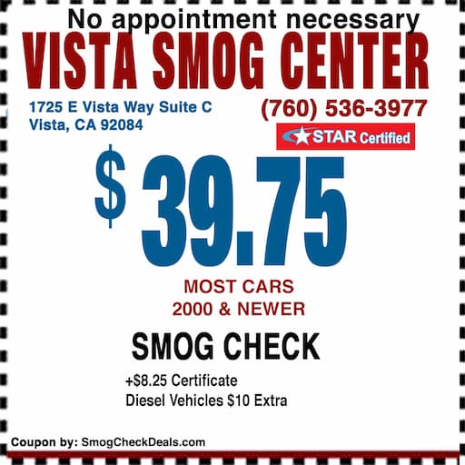 VISTA SMOG CENTER | 1725 E Vista Way SUITE C, Vista, CA 92084, USA | Phone: (760) 536-3977