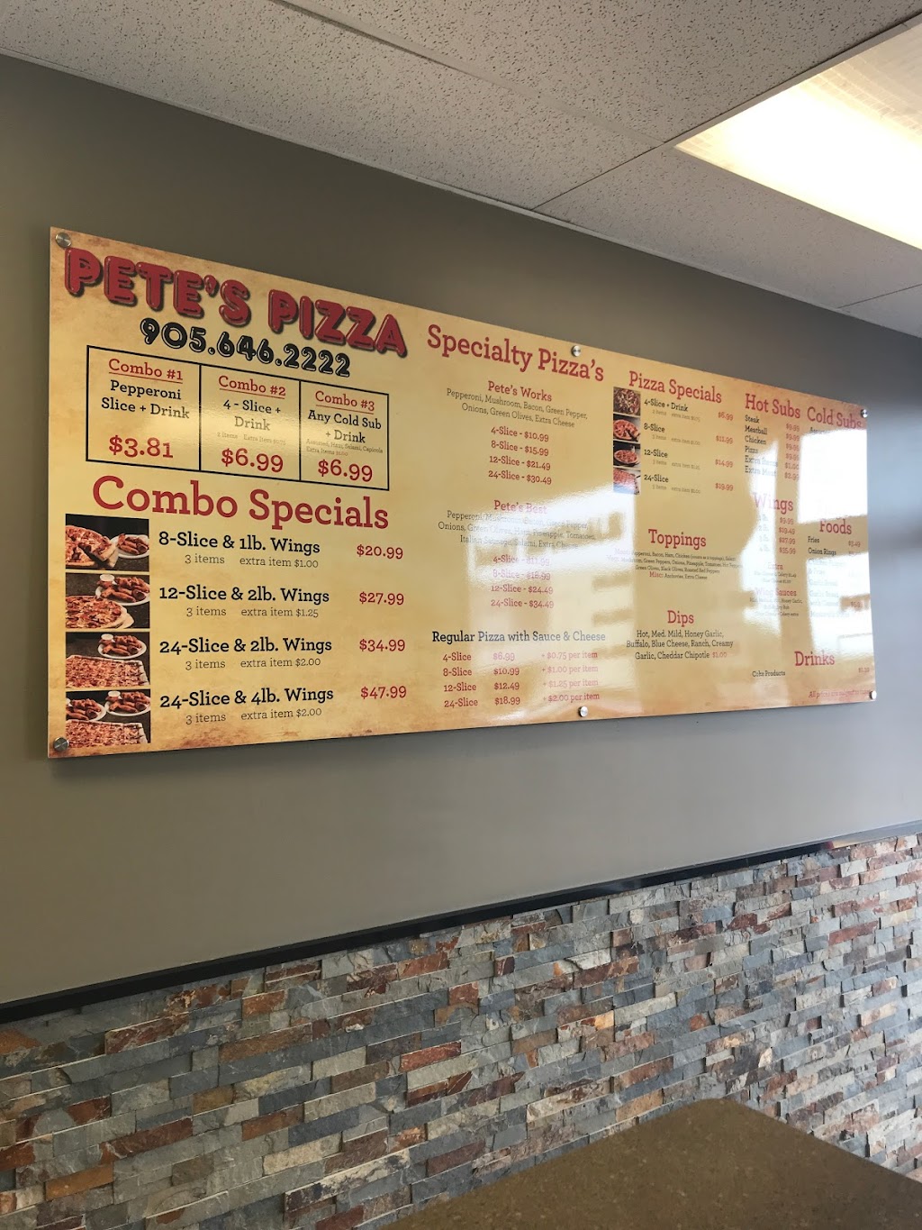Petes Pizza | 111 Lakeshore Rd, St. Catharines, ON L2N 2T6, Canada | Phone: (905) 646-2222