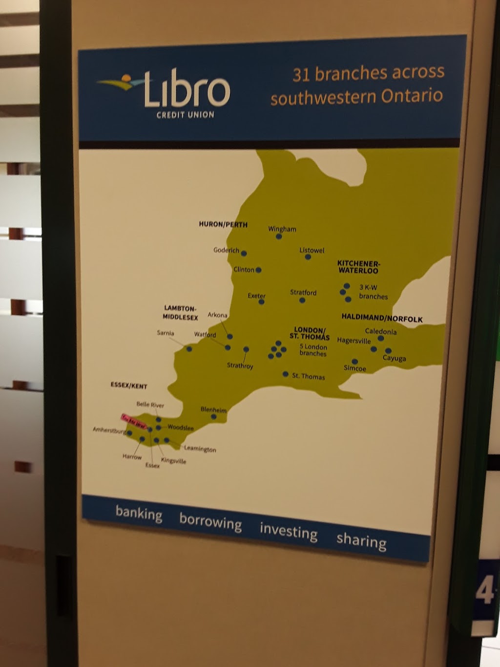 Libro Credit Union - Branch | 147 Talbot St N, Essex, ON N8M 2C6, Canada | Phone: (519) 776-5231