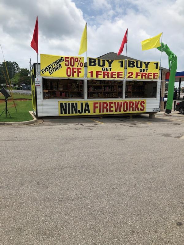 Ninja Fireworks Leeds | 1825 Ashville Rd, Leeds, AL 35094, USA | Phone: (205) 310-8555