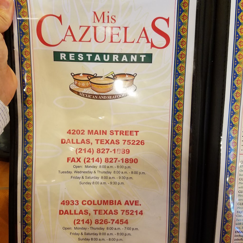 Mis Cazuelas | 4202 Main St, Dallas, TX 75226, USA | Phone: (214) 827-1889