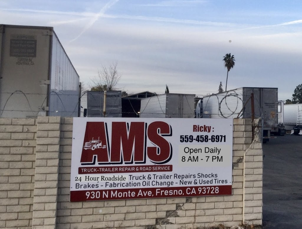 AMS Truck and Trailer Repair - Road Service | 930 N Monte Ave, Fresno, CA 93728, USA | Phone: (559) 458-6971