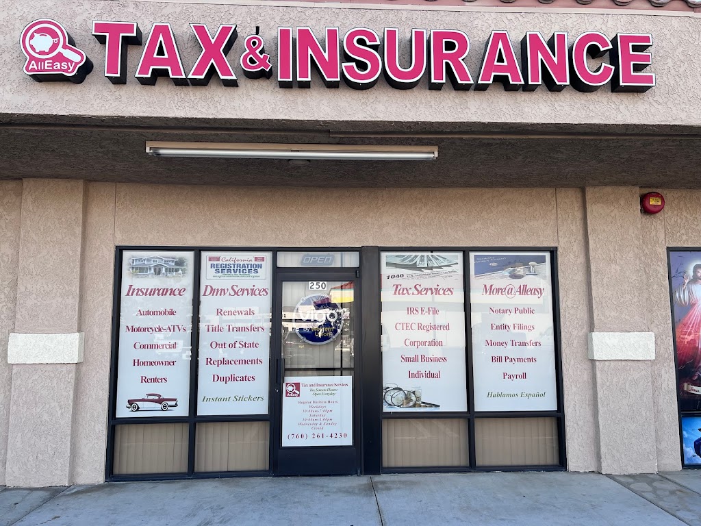 Alleasy Tax and Insurance Services | 16727 Bear Valley Rd #250, Hesperia, CA 92345, USA | Phone: (760) 261-4230