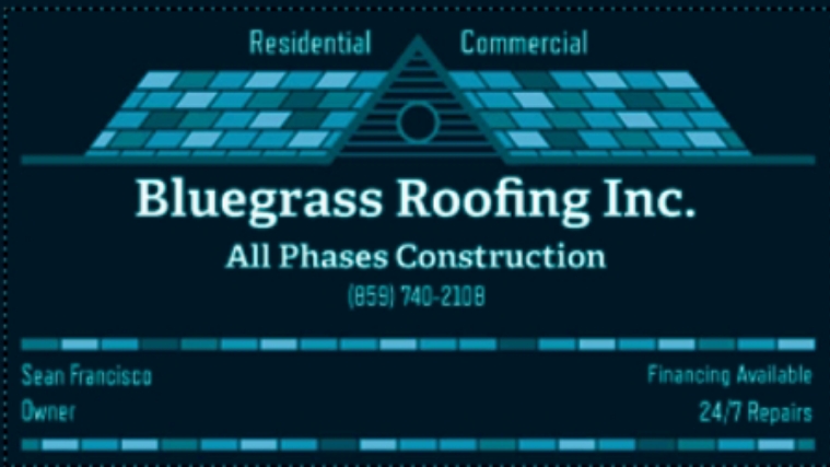 Bluegrass Roofing Inc. | 1120 Mule Shed Ln, Richmond, KY 40475, USA | Phone: (859) 403-5565