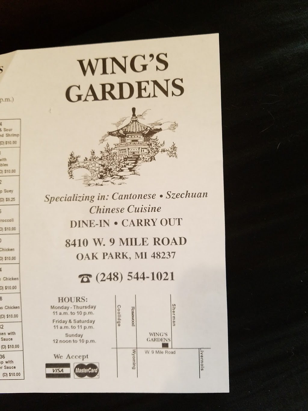 Wings Gardens | 8410 W Nine Mile Rd, Oak Park, MI 48237, USA | Phone: (248) 544-1021