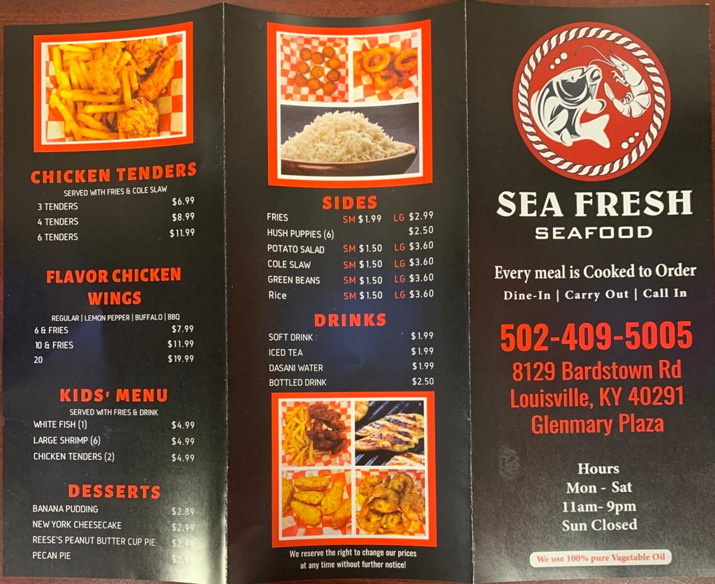 Sea Fresh Seafood | Glenmary plaza, 8129 Bardstown Rd, Louisville, KY 40291, USA | Phone: (502) 409-5005