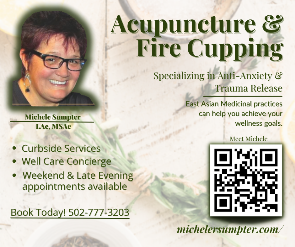 Michele R Sumpter, Acupuncture in Louisville, KY | In the courtyard, first floor!, 1860 Mellwood Ave suite 181f, Louisville, KY 40206, USA | Phone: (502) 777-3203