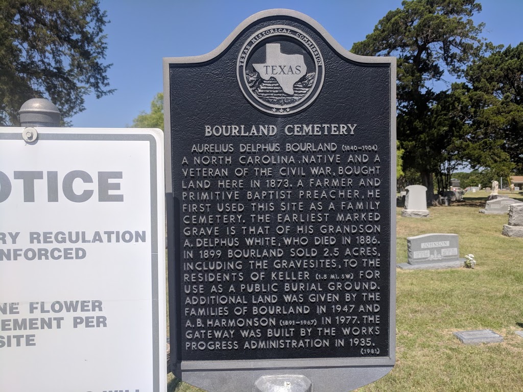 Bourland Cemetery | 900 Bourland Rd, Keller, TX 76248, USA | Phone: (512) 913-1607