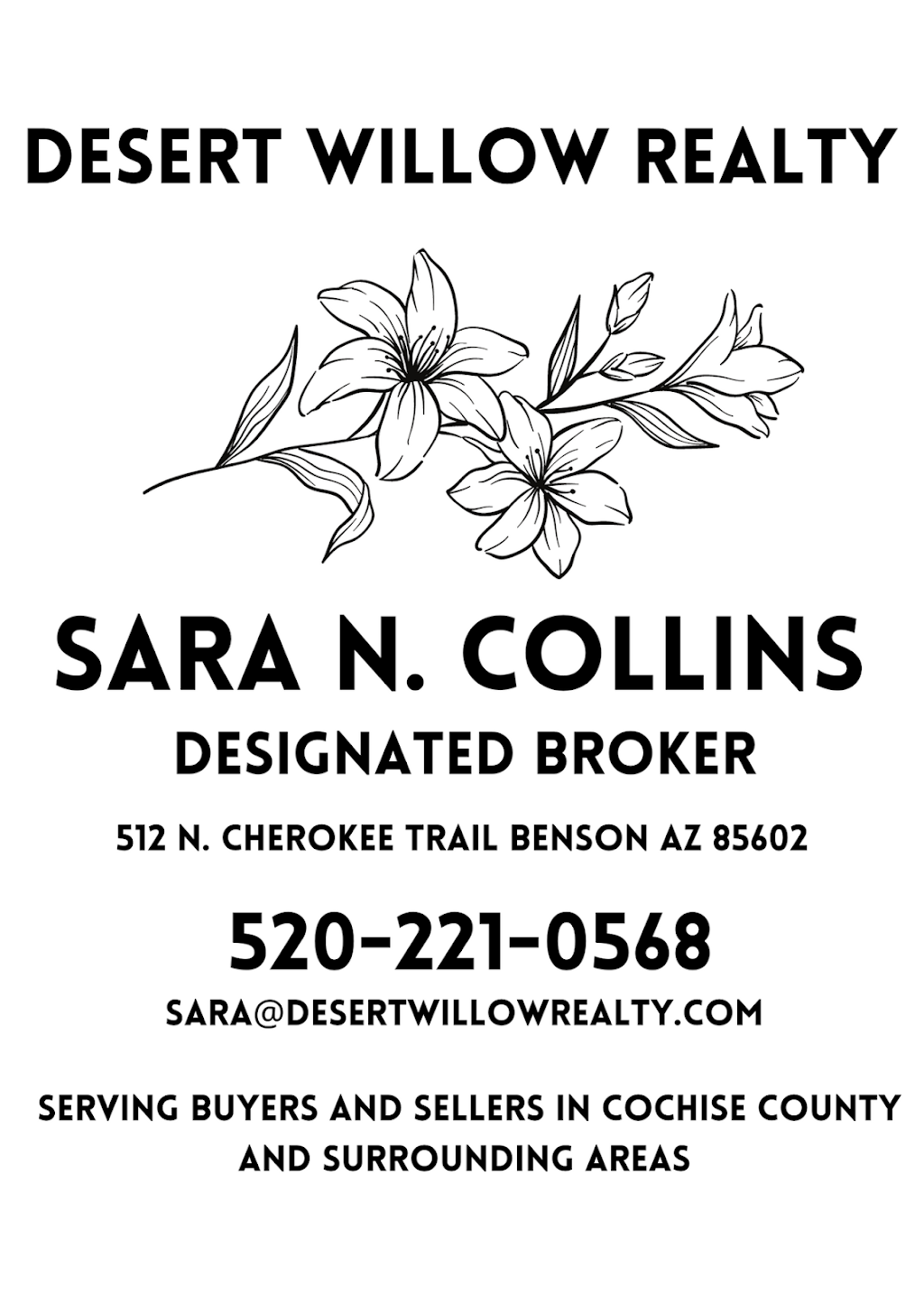 Desert Willow Realty | 512 N Cherokee Trail, Benson, AZ 85602 | Phone: (520) 221-0568