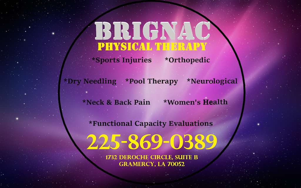 Brignac Physical Therapy | 1732 Deroche Cir, Gramercy, LA 70052, USA | Phone: (225) 869-0389
