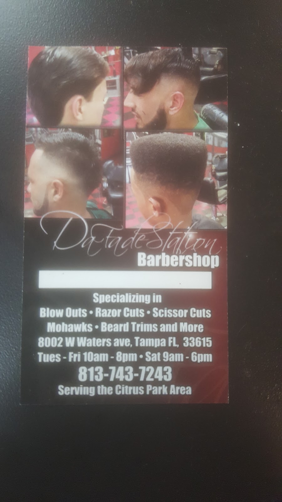 fade Station barbershop | 8002 W Waters Ave, Tampa, FL 33615 | Phone: (813) 743-7243